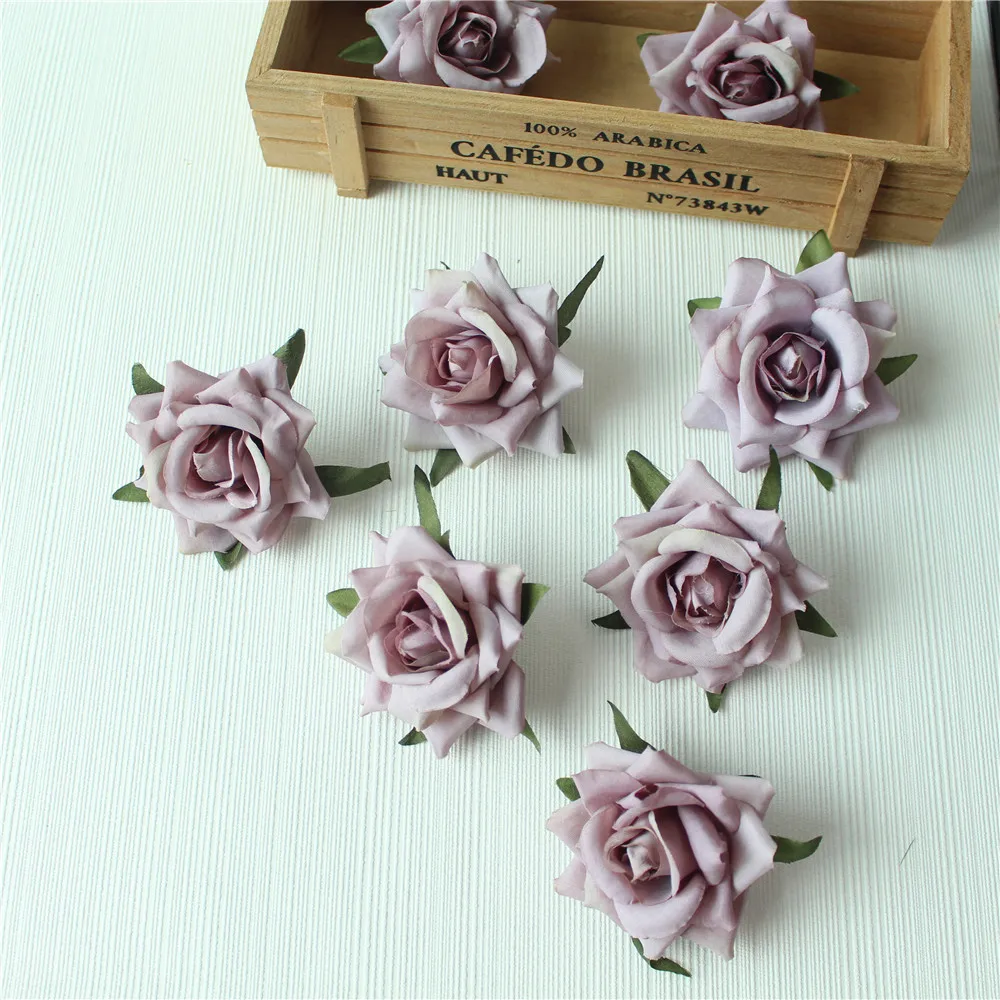 Artificial Flower Head Rose Pink Silk Flowers Garden Decoration White Artificial Flower Heads Wedding Flower Heads  (74)