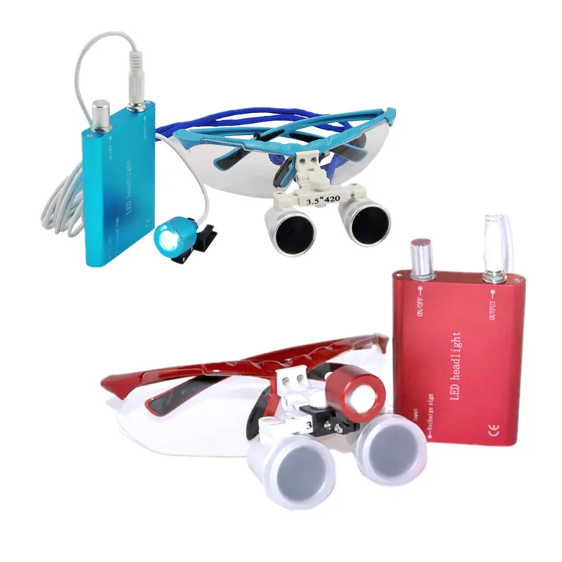 Blue Dentist dental 3.5X Dental Loupes Lupen Dentist Optical Glasses