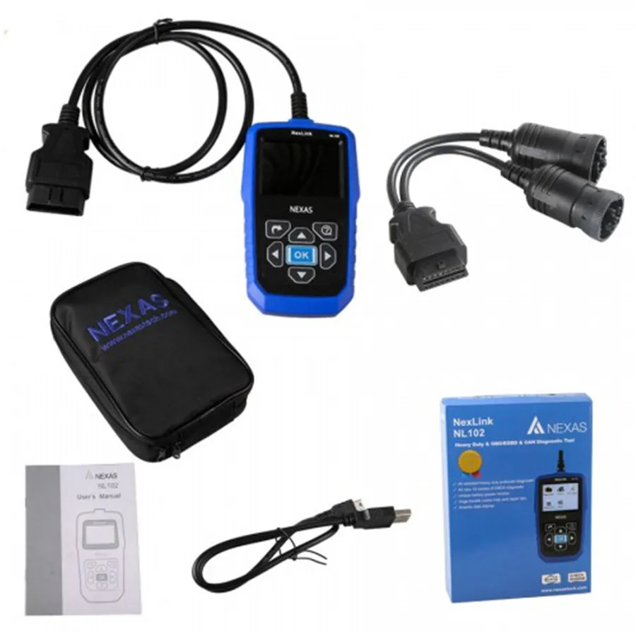 NexLink NL102 сверхмощный и OBD2 EOBD + CAN диагностический инструмент поддерживает грузовик