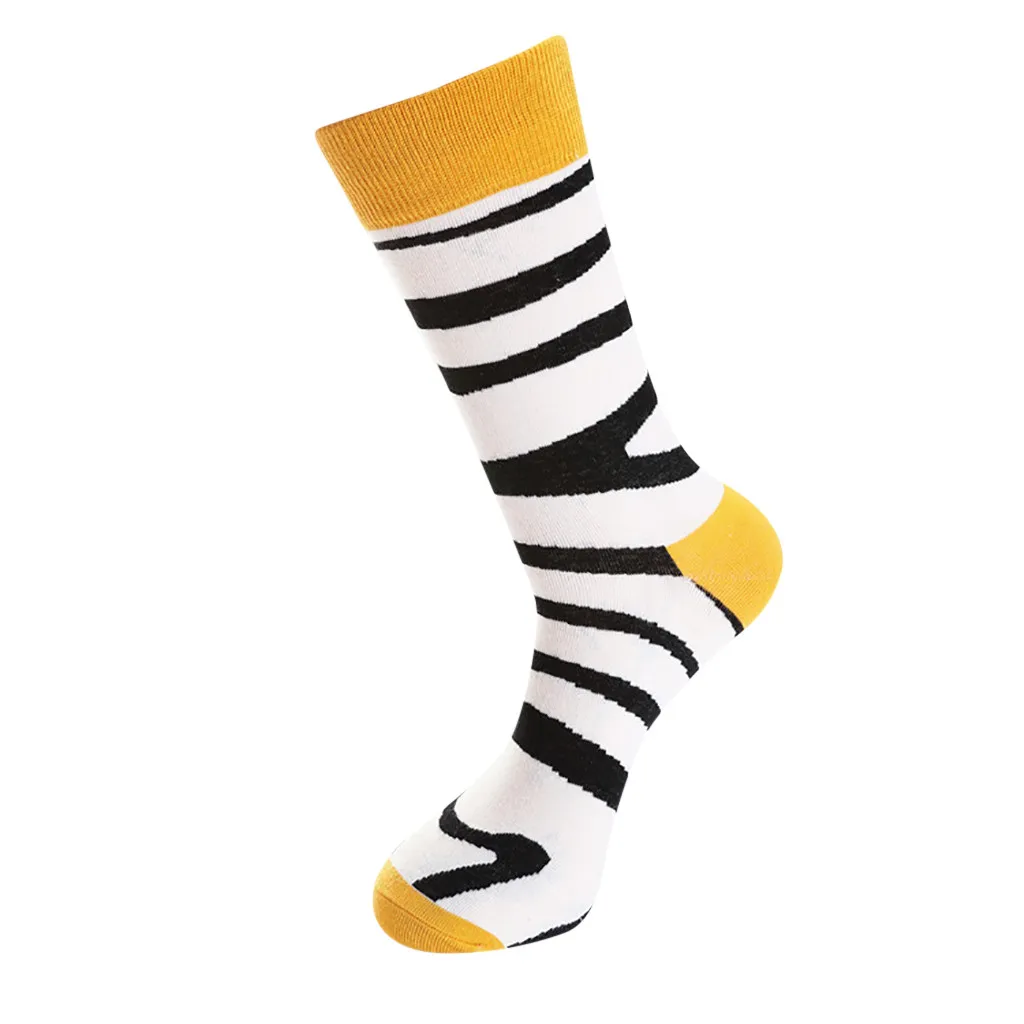 Носки мужские милые рабочие хлопковые носки цветные носки теплые цветные дышащие Брендовые повседневные носки с бриллиантами Летняя мода c0603 - Цвет: White