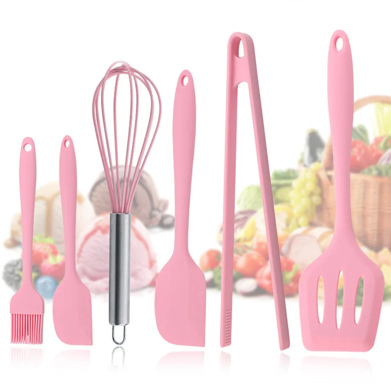 Silicone Cooking Utensils, Egg Beater Spoon Clip Spatula Oil Brush, Best Christmas gift