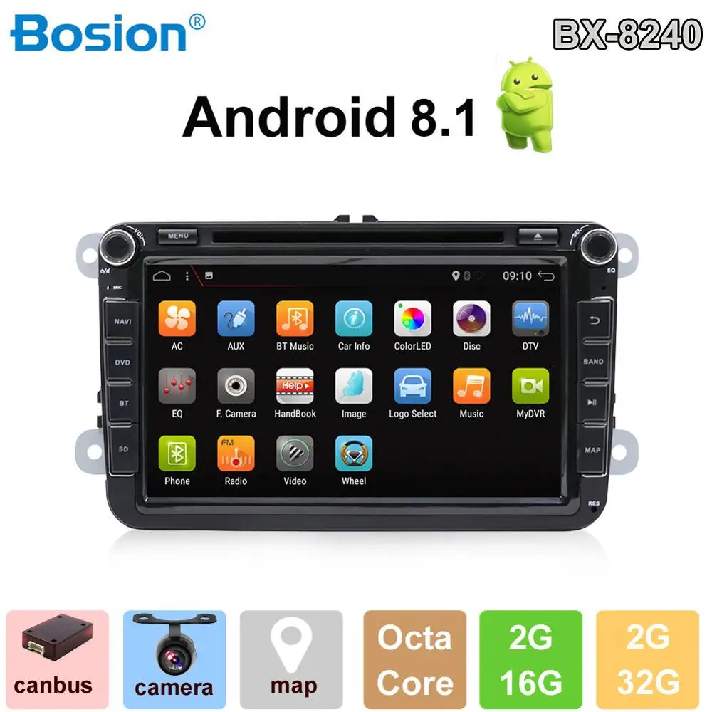 

Double 2Din Android 9.0 Car DVD Multimedia Player for Volkswage Golf MK5 MK6 Passat B5 B6 Tiguan Polo skoda octavia rapid fabia