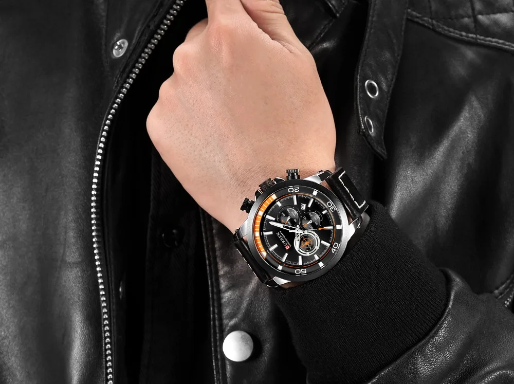 Новый curren 8310 Для мужчин s часы лучший бренд класса люкс Для мужчин военные спортивные наручные часы кожа кварцевые часы erkek saat Relogio Masculino