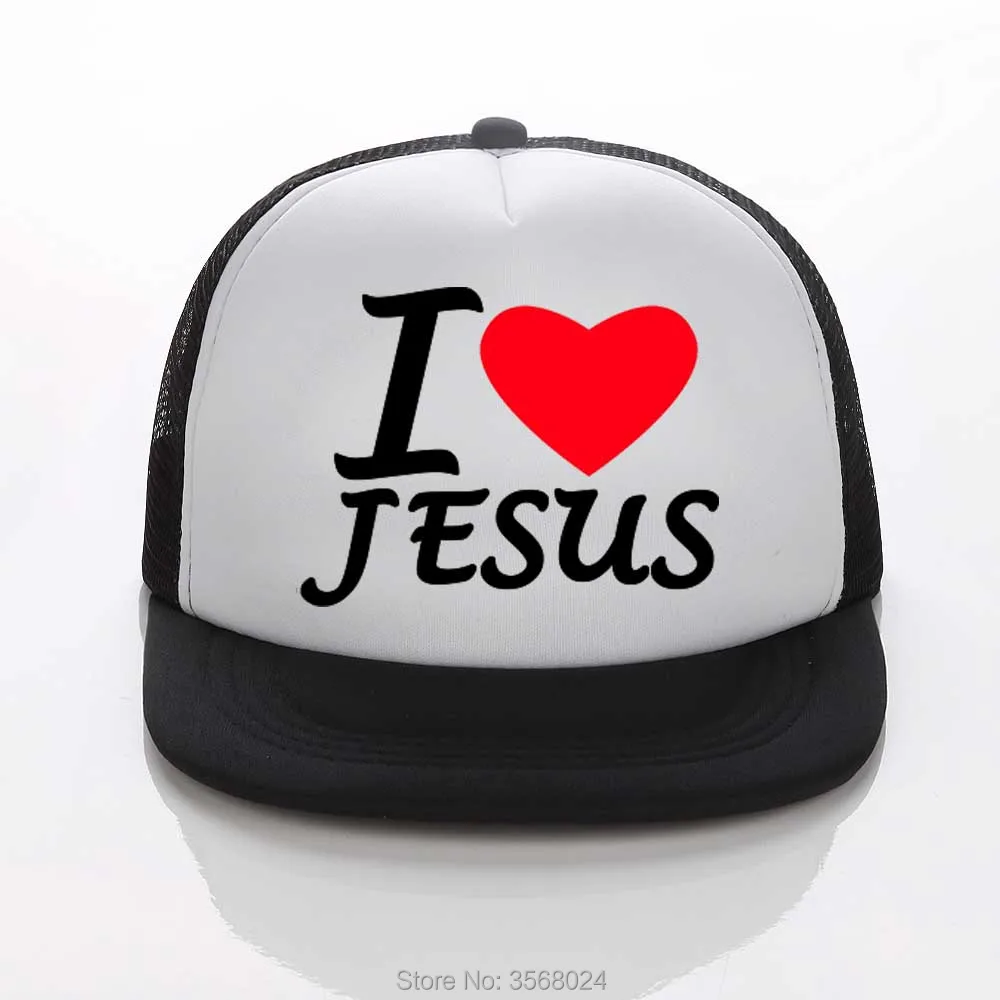 I LOVE JESUS шляпы летние мужские/женские сетчатые солнцезащитные кепки для взрослых