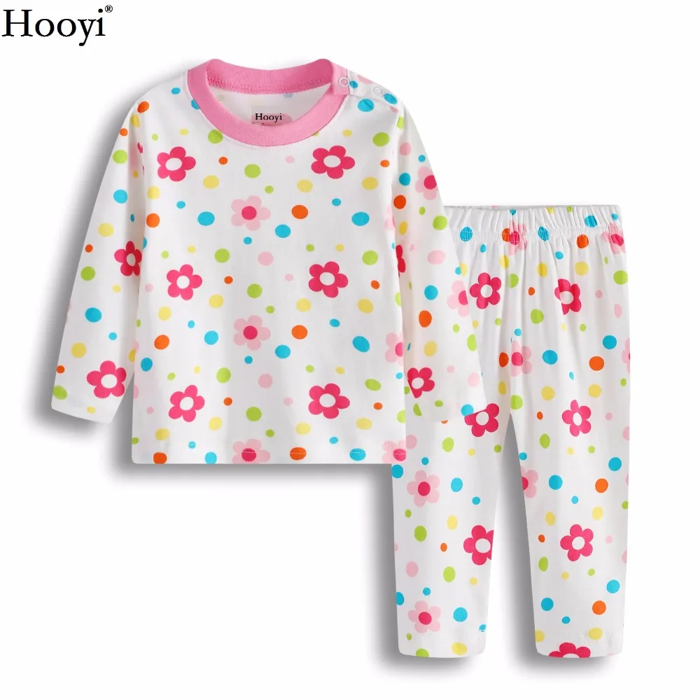 Pink Worm Baby Sleepwear Suits Girls Pajamas T-Shirt Pant Cotton Newborn Sleep Sets Children Long Sleeve Clothes At Home Robes