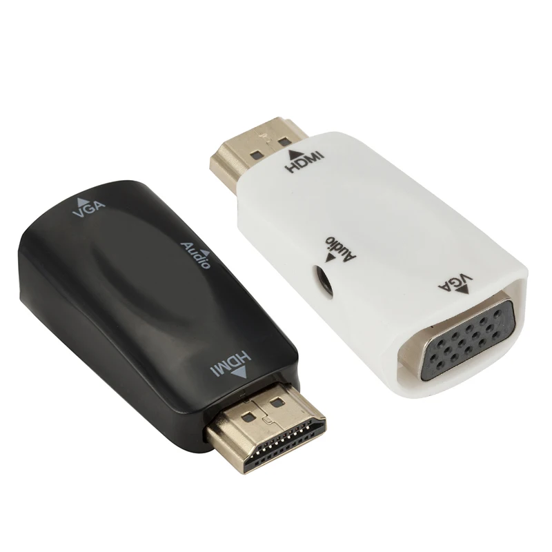 

HDMI to VGA 15 Pin Adapter Audio Cable Converter For PC Laptop TV Box Computer Display Projector 1080P 720P 480P