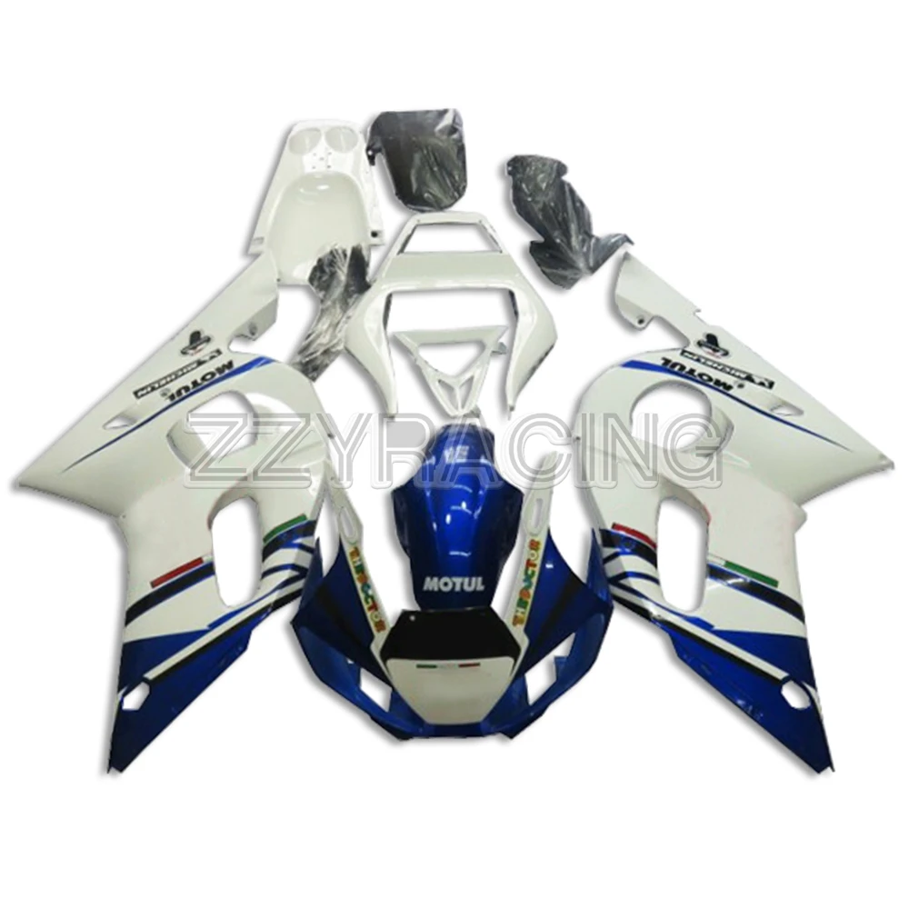 

Injection Fairings for Yamaha R6 1998 - 2002 99 00 01 Complete Covers Kit 1999 2000 2001 ABS Plastic Body Kit White Blue Cowls