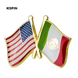 США флаг дружбы Металлические Нагрудные значки декоративные броши булавки для одежды сумка 1 шт - Цвет: XY0296