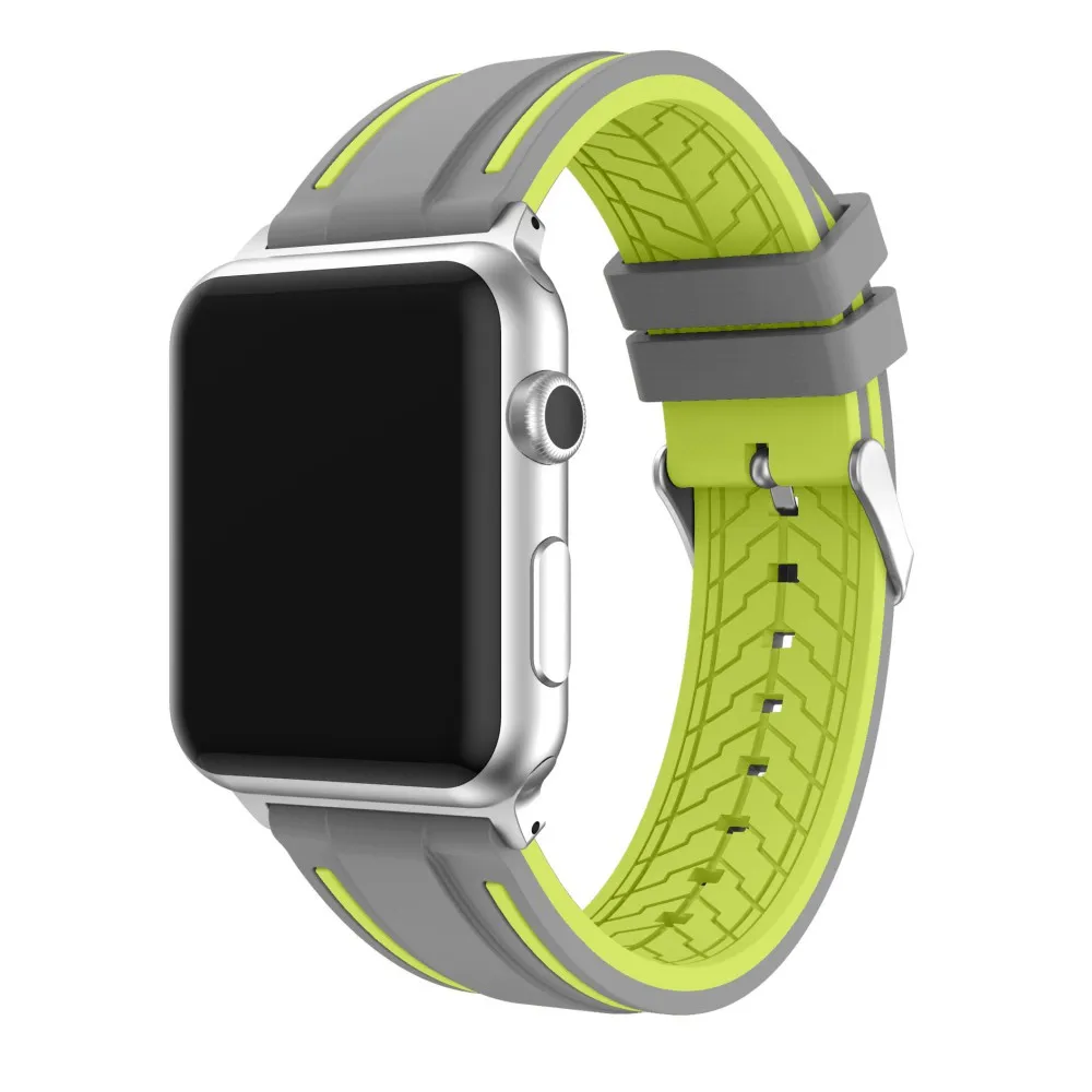 Ремешок для часов Apple Watch Series 4 3 2 1 спортивный ремешок для iWatch мягкий силиконовый сменный ремешок 42 мм 38 мм 44 мм 40 мм