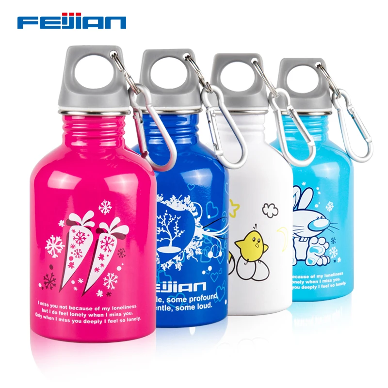 

Feijian 300ml water bottle for kid stainless steel bpa free Leak-Proof Seal protein shaker drinking milk bottle school