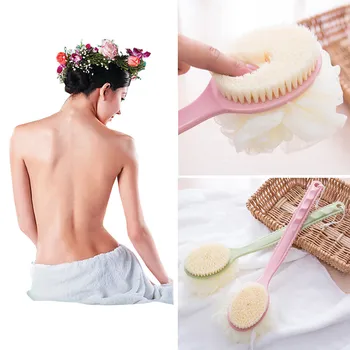 

Body brush Long Handle Ultra Soft Bath Shower Brush Skin Massage Back Rubbing Brush plastic Handle shower brush