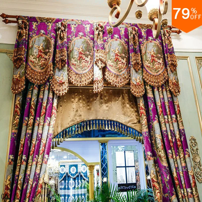 Purple Curtains New Cortina Rideaux Luxury Middle Age For Purple Curtains New Cortina Rideaux Luxury Middle Age For Living Room Cortinas Curtain Decoration In From Home