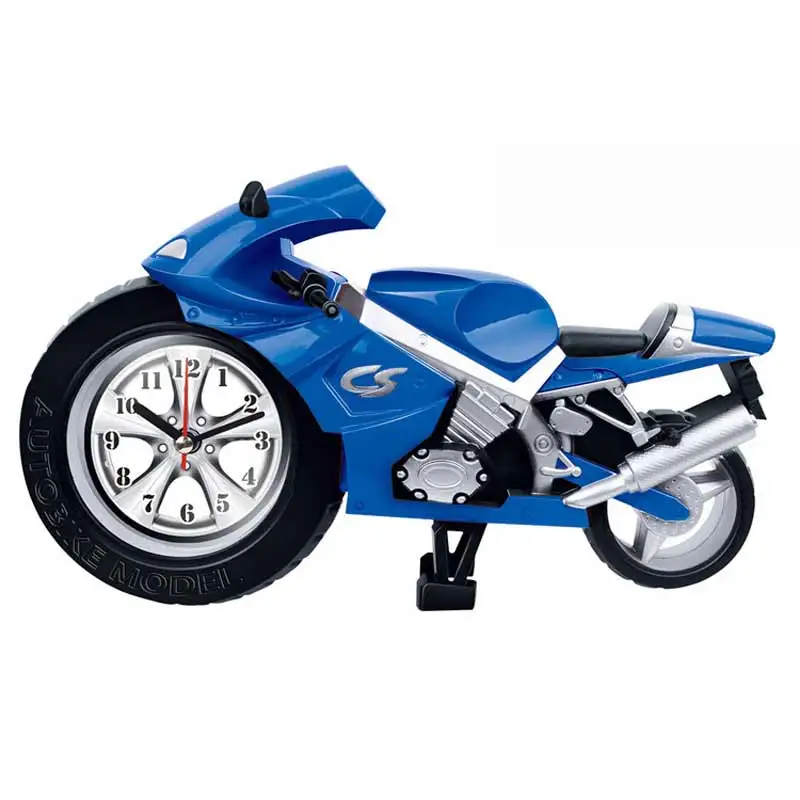 Yingelon Clocks Desk Family Decoration Alarm Clock Classic Motorcycle Mute Snooze Bedroom Action Figure New Toys For Children (3)