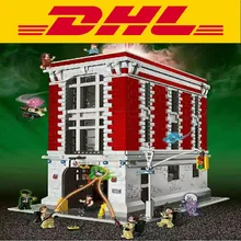 2016 LEPIN16001 Ghostbusters series the Firehouse Headquarters house Model building blocks Compatible legoed Minifigures Toys