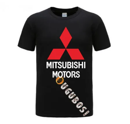 

HOT SALE Fashion Mens Casual T shirt Mitsubishi T-shirt Cotton Men solid Clothes tshirt