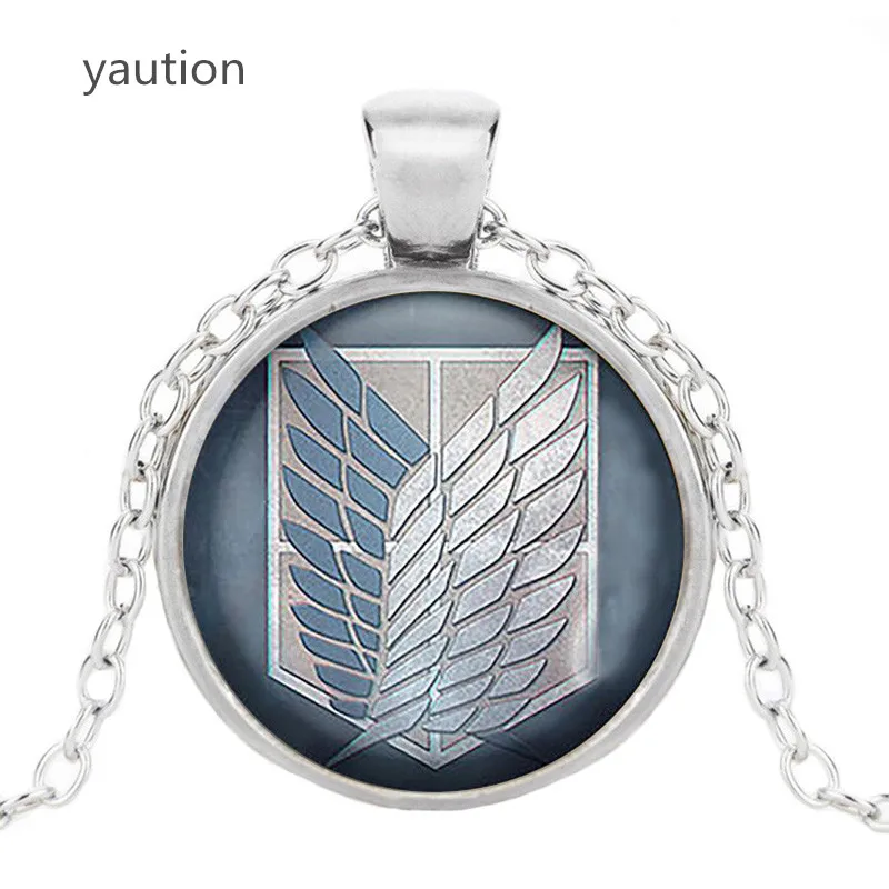 

Attack on Titan Levi Ackerman Glass Cabochon Pendant Necklace Jewelry Charm necklace