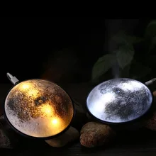 XET-New Mini USB Portable Ultrasonic Moon Air Humidifier Essential Oil Aroma Diffuser Mist Maker Led Lights For Home Offices Car
