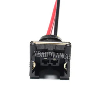 

2 Hole Female Black Fuel Injector Pigtail Wire Connector EV1