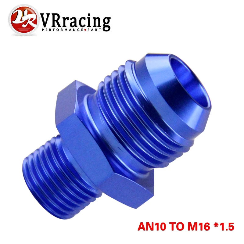 

VR RACING - BLUE Male 10AN 10 An Flare to M16x1.5(mm) Metric straight fitting AN 10To M16 *1.5 Port. Adapter VR-SL816-10-163-011