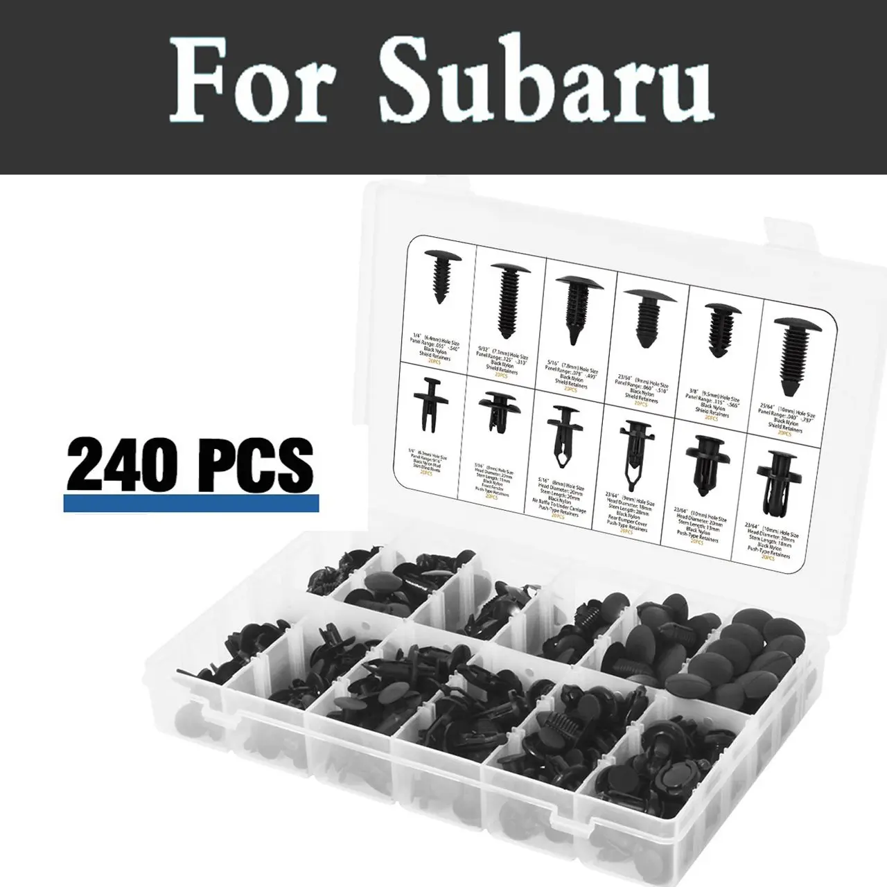 Baratos 240 unids plástico auto panel puerta Fender parachoques guardabarros TRIM push coche para Subaru Alcyone BRZ Dex Forester Impreza wrx STI justy