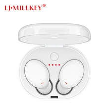 TWS Bluetooth Earphone True Wireless Stereo Earbud Waterproof Bluetooth Headset for Phone HD Communication LJ-MILLKEY YZ118