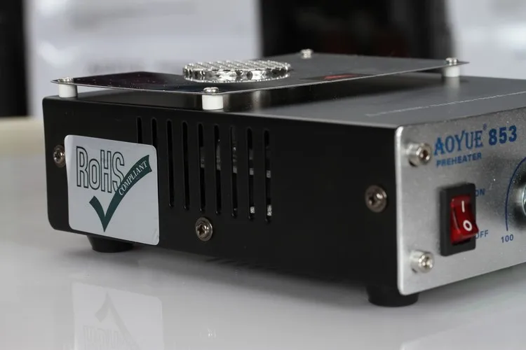 Aoyue 853 ESD Safe компактное термовоздушное подогреватель цифровой дисплей Кнопка