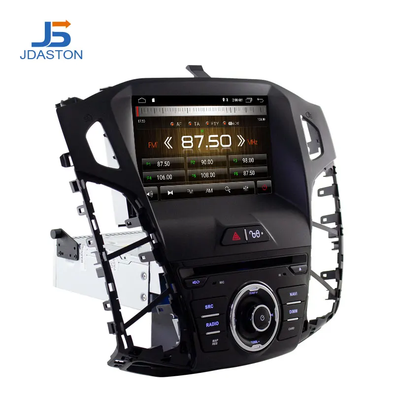 Best JDASTON Android 9.1 Car DVD Player For Ford Focus 2011 2012 2013 2014 2015 WIFI GPS Navigation 1 Din Car Radio Stereo Multimedia 1