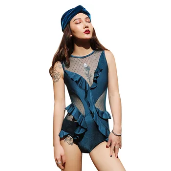 

High Waist Swimsuit One-Piece Swimsuits One Piece With Push Up Woman 2019 Meters 8 Aura Sexy Super Patchwork Spandex Sierra