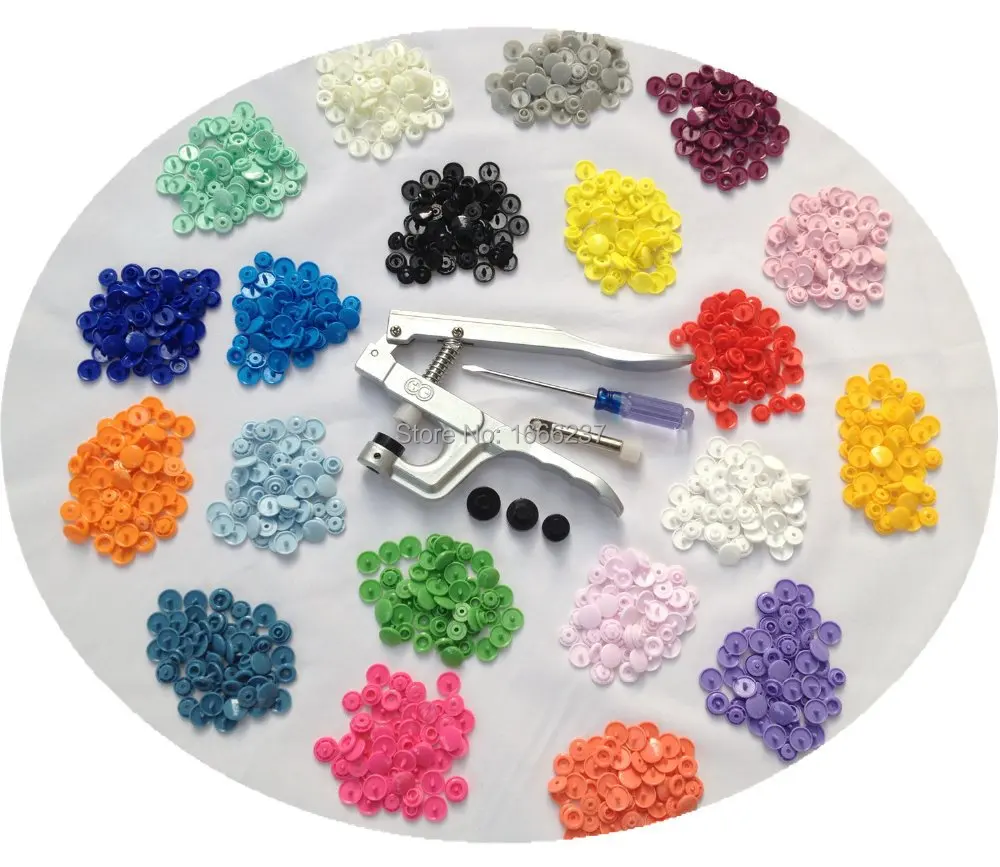 

300 Set T5 KAM Snaps Plastic Resin Press Poppers Snap Fasteners With KAM Button Fastener Snap Pliers NEW Stud Cloth Diaper HD022