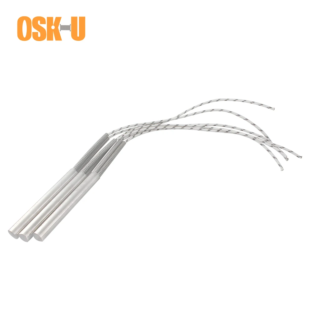 Aquecedor Elétrico para Cartuchos Peças 220v mm de Diâmetro Canos de Elementos de Aquecimento Cilíndricos Potência 80w 100w 120w Aço Inoxidável