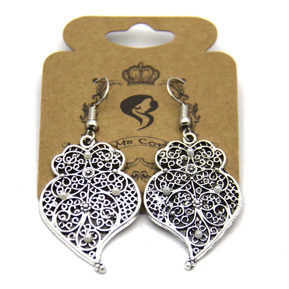 

Portuguese Viana heart earrings women earrings handmade lady original dangle earrings ER-048