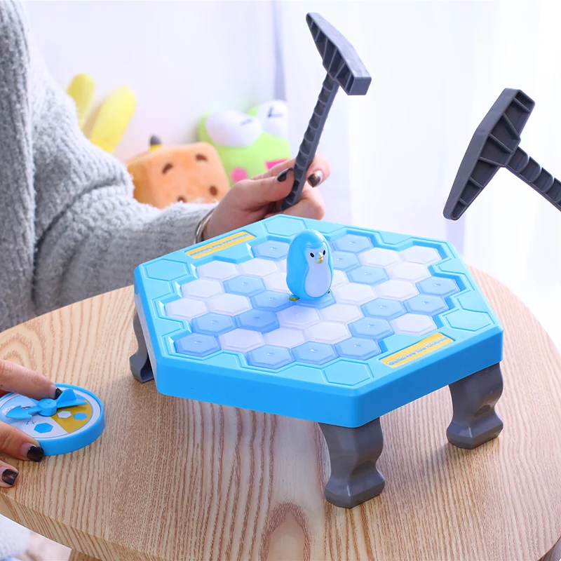 

Kids Activity Table for Children Desk Toy Party Ice Breaking Table Saving Penguin Trap Atmosphere Family Interactive PBTYX