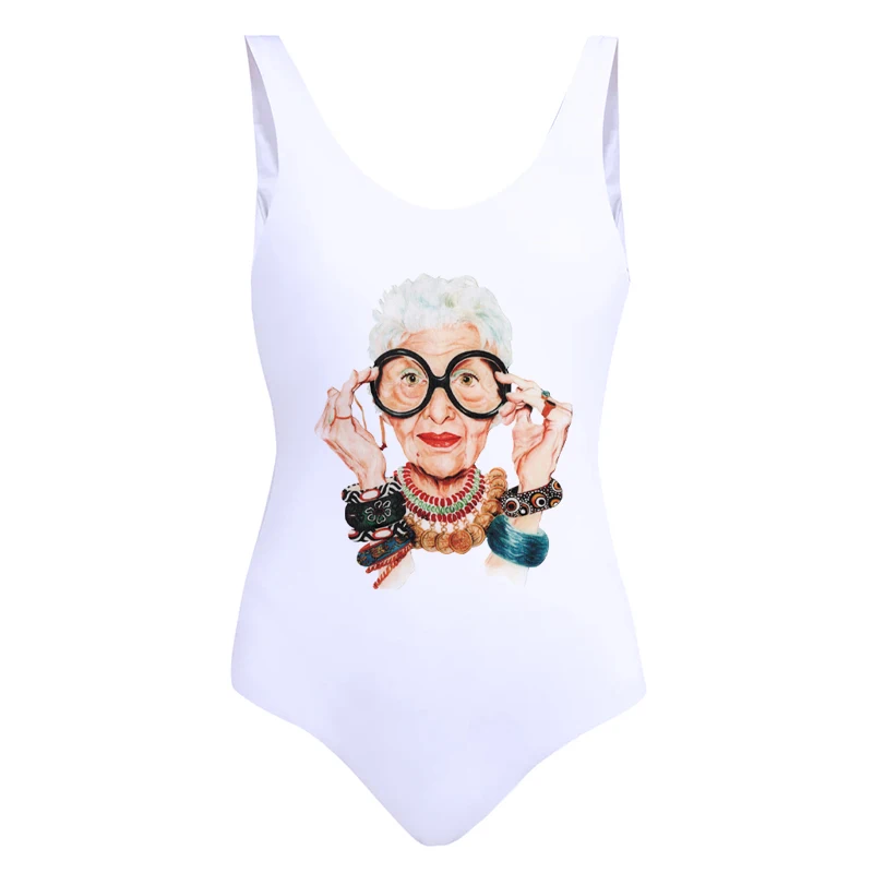 

Gympanda fashion old women Swimwear 2019 Women One Piece Swimsuit unicorn squad Printed Summer Bathing Suit