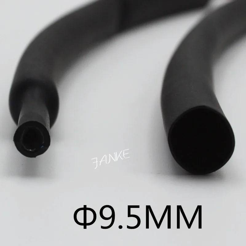 (1Meter/lot)9.5MM Inner Diameter Black Ratio 3:1 Dual Wall Shrink Tubing Wrap Wire