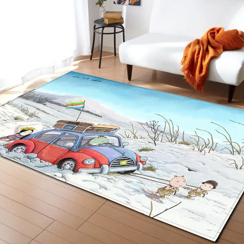 Nody современный мультфильм живопись Печатный ковер для гостиной спальни ковер модный Противоскользящий большой коврик для стола floorковрик домашний декор