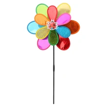 Горячие двухслойные ветряные мельницы ветер Spinner блестки Whirligig домашний двор вечерние украшения