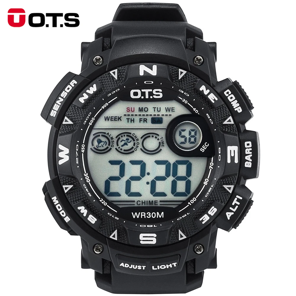 

OTS Top Luxury Brand Sports Watches For Men Digital Watch Army Military Clock Waterproof Men's Wristwatches Relogios Masculinos