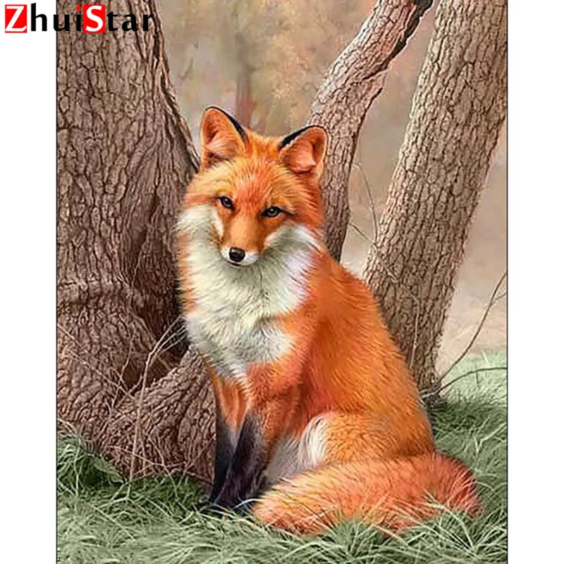 5D DIY алмазная живопись &quotЛиса&quot вышивка полный квадратный алмаз крестом Стразы