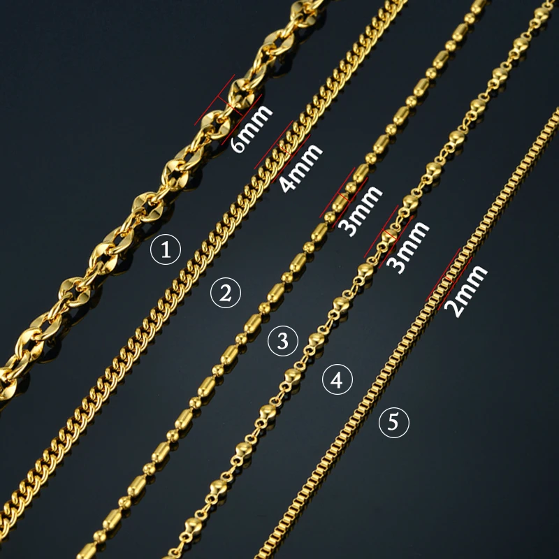 Womens Golden Chain Necklace For Women 