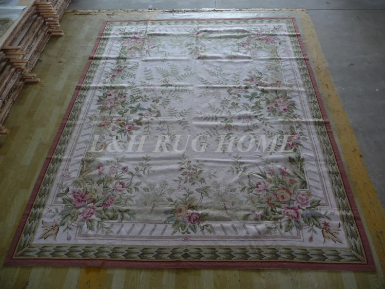 

Free shipping 8'x10' needlepoint carpets hand knotted handmade rugs for home decoration