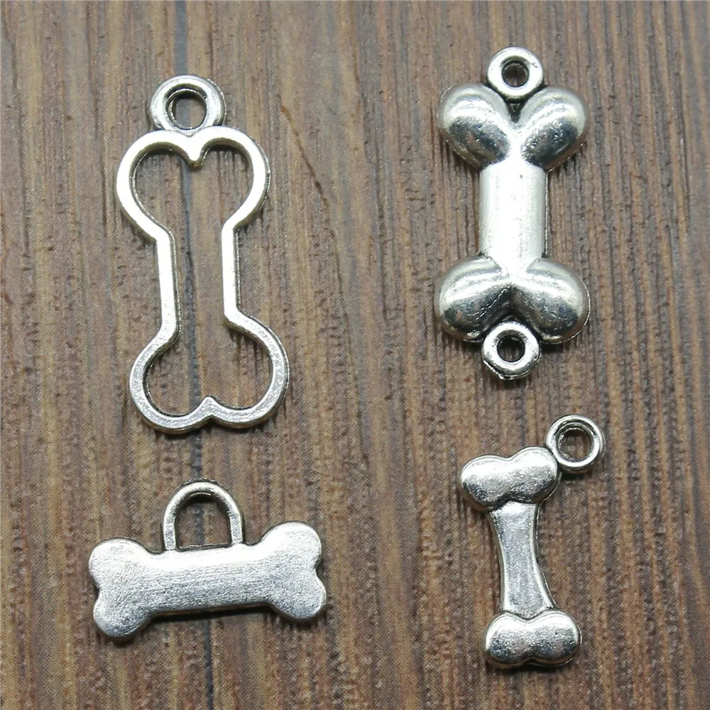 

50%OFF(10 pcs or more) Bone Pendant Charm Vintage Antique Silver Color Bone Charm Jewelry Diy Bone Charm Jewelry Accessories