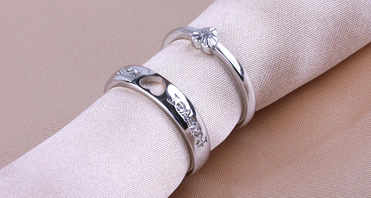 Love u - Forever New CZ Wedding Rings For Women Men Gold-color Couple Engagement Ring Jewelry For Lovers Free Shipping