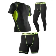 3 шт./партия, мужское термобелье, быстросохнущие технологии, эластичные летние подштанники, мужские леггинсы, шорты