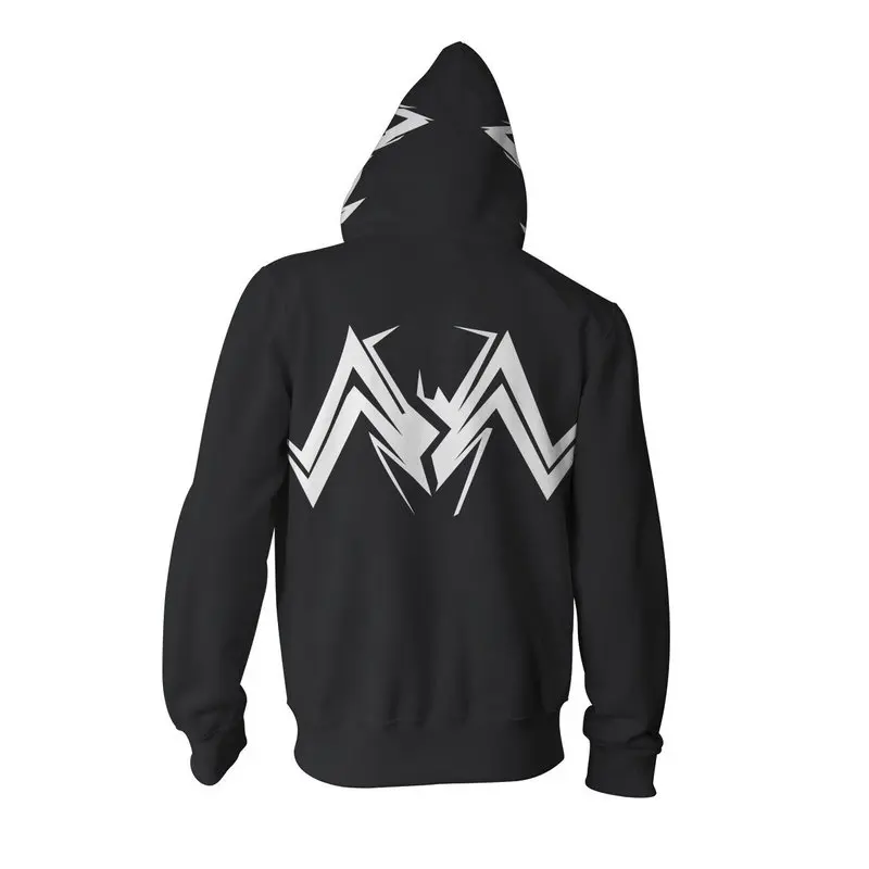 Fans Wear Sweatshirt Venom Hoodies Marvel Universe Cosplay Zip Up Hoodie Sweatshirts Mens Hoodies