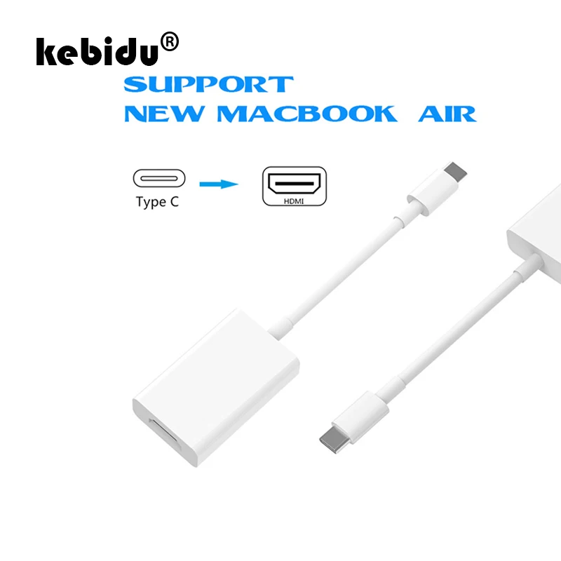 Kebidu 4K Тип C 3 1 к HDMI папа женскому USB кабель адаптер конвертер для MacBook хром книга DELL
