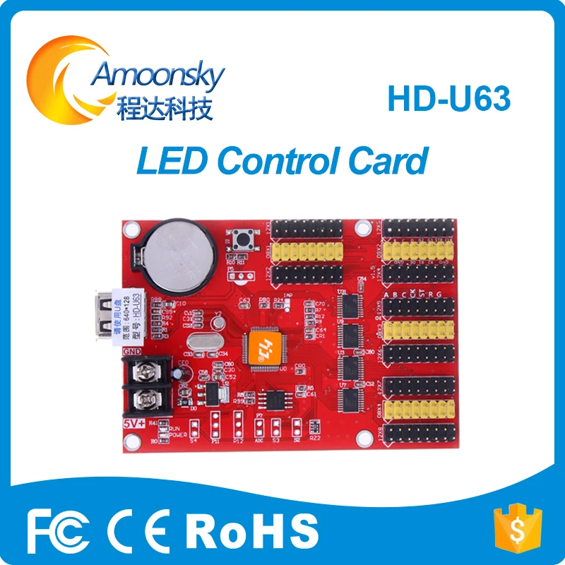HD-U63 single dual color LED electronic moving text p10 led controller | Электроника