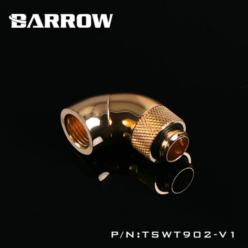 

Barrow G1/4" White Black Silver Dual Rotary 90-Degree 360 Degree Rotatable IG1/4" Extender Water Cooling Fittings TSWT902-V1