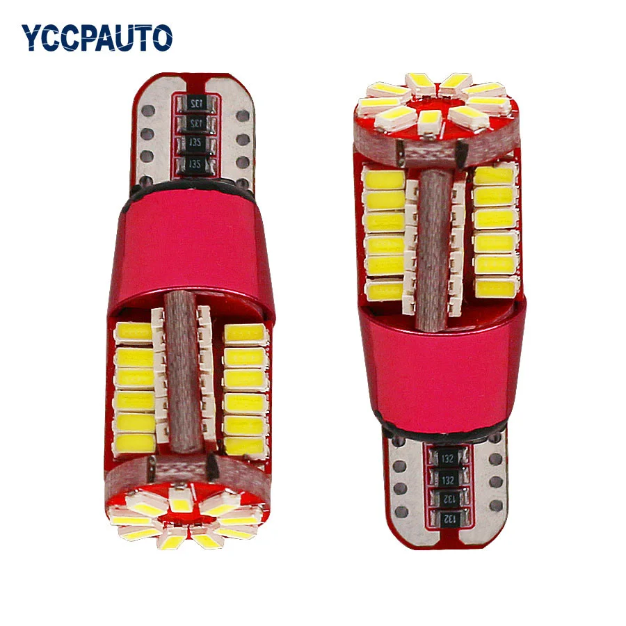 

10Pcs High Quality T10 Led Light Canbus Car Clearance Turn Signal Lamp w5w 194 3014 57SMD Super Bright White No Error DC12V