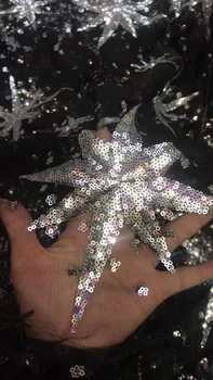 

Jolin-4.2507 fashionable sequins tulle embroidery french net lace fabric for party dress