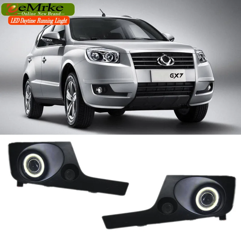 

EEMRKE For Geely Emgrand X7 2in1 COB LED Angel Eye DRL H11 55W Halogen Fog Lights Lamp Daytime Running Light